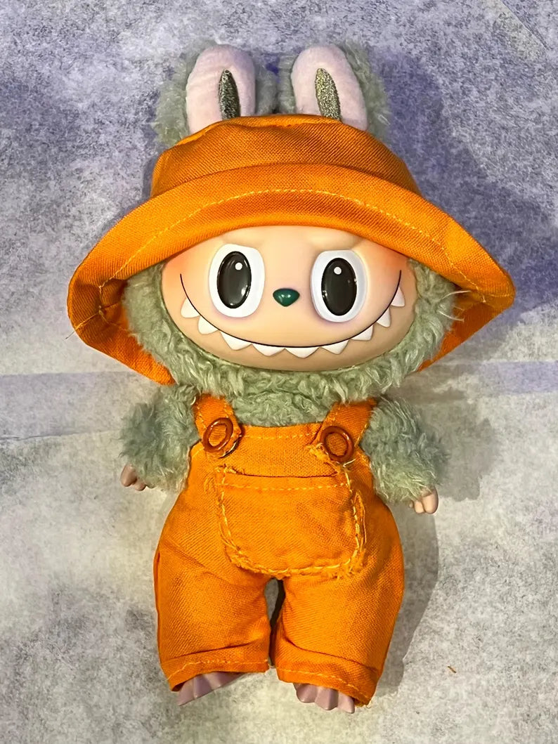 Labubu Overalls With Matching Bucket Hat