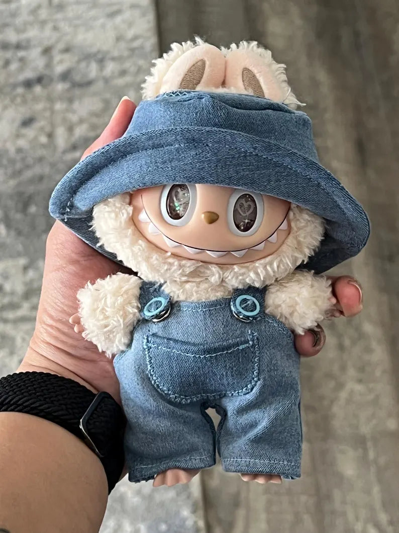 Labubu Overalls With Matching Bucket Hat